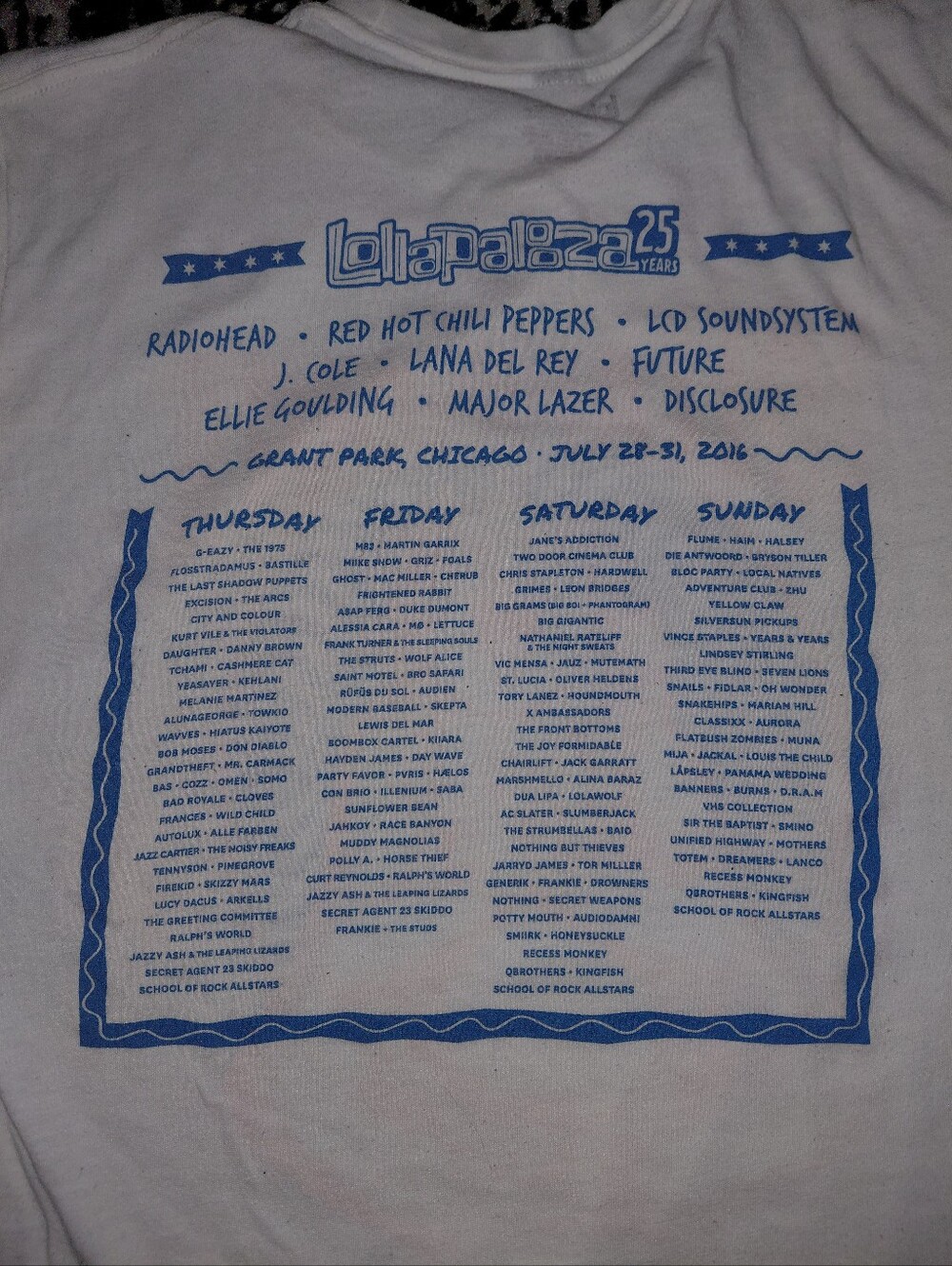 ✨ Excellent GUC ✨Official Lollapalooza 25th Anniversary Buddha Tshirt M! - Picture 9 of 9